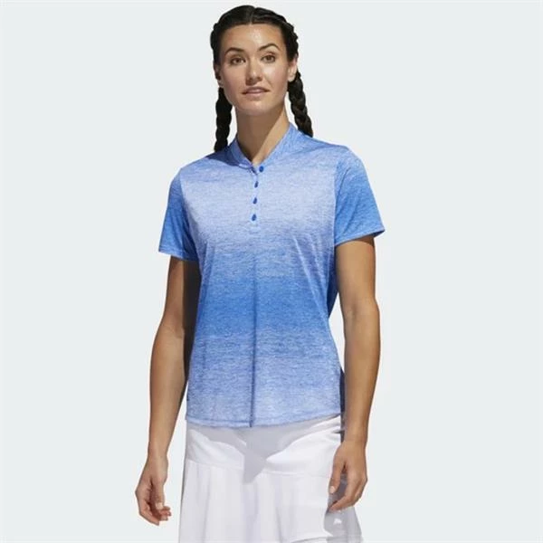 ADIDAS Ladies Gradient SS Polo Glory Blue 5 ADIDAS Ladies Gradient SS Polo Glory Blue - Image 3