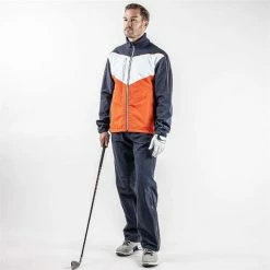 Galvin Green Gents Armstrong GORE-TEX Paclite® Jacket Navy - Orange - White (53) -Cheap Footwear Store P G1202GALVINGREENJACKETNAVYORANGEWHITE53GENTS 4 L