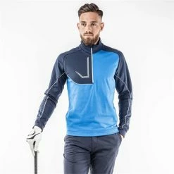 Galvin Green Gents Daxton ½ Zip Insula Top Blue - Navy - White (66) -Cheap Footwear Store P G1242GALVINGREENTOPBLUENAVYWHITE66GENTS 2 L