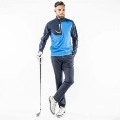 Galvin Green Gents Daxton ½ Zip Insula Top Blue - Navy - White (66) -Cheap Footwear Store P G1242GALVINGREENTOPBLUENAVYWHITE66GENTS 4 L