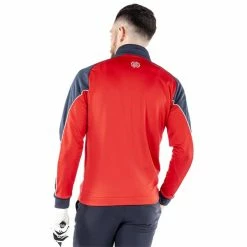Galvin Green Gents Daxton ½ Zip Insula Top Red - Navy - White (02) -Cheap Footwear Store P G1242GALVINGREENTOPREDNAVYWHITE02GENTS 3 L