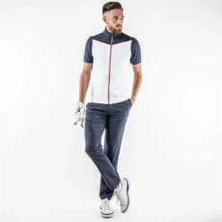 Galvin Green Gents Davon Insula Vest White - Navy - Orange (15) -Cheap Footwear Store P G1244GALVINGREENVESTWHITENAVYORANGEGENTS 4 L