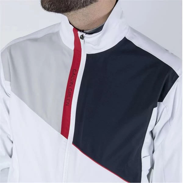 Galvin Green Gents Apollo GORE-TEX Paclite Jacket White - Navy - Cool Red 5 Galvin Green Gents Apollo GORE-TEX Paclite Jacket White - Navy - Cool Red - Image 3