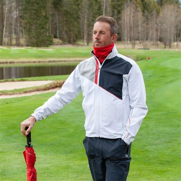 Galvin Green Gents Apollo GORE-TEX Paclite Jacket White - Navy - Cool Red 6 Galvin Green Gents Apollo GORE-TEX Paclite Jacket White - Navy - Cool Red - Image 4