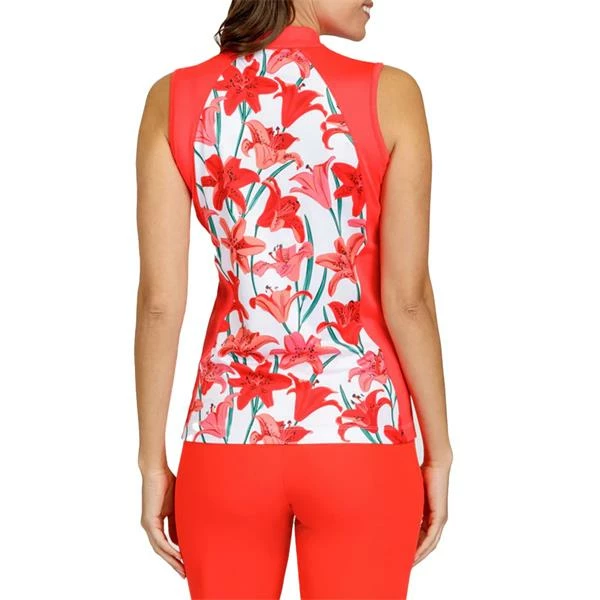 Tail Ladies Gigi Notched Collar Sleeveless Top Valencia Lilies 4 Tail Ladies Gigi Notched Collar Sleeveless Top Valencia Lilies - Image 2