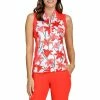 Tail Ladies Gigi Notched Collar Sleeveless Top Valencia Lilies -Cheap Footwear Store P GC0408TAILTOPVALENCIALILIESLADIES L