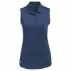 ADIDAS Ladies Ultimate 365 Solid Sleeveless Polo Shirt Crew Navy