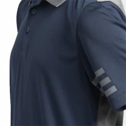 ADIDAS Junior - Boys Stripe Colour Block Polo Shirt Crew Navy -Cheap Footwear Store P GM4105ADIDASSHIRTNAVYBOYS 3 L