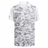 ADIDAS Junior - Boys Digital Camouflage Polo Shirt White