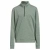 ADIDAS Junior - Boys ¼ Zip Heather Pullover Green Oxide - Mel