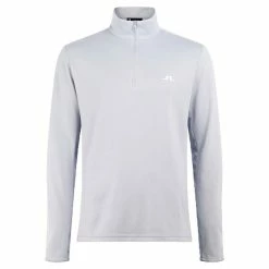 J.Lindeberg Gents Emanuel Mid Layer Top Grey Bridge Monogram