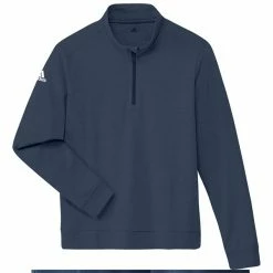 ADIDAS Junior - Boys ¼ Zip Solid Heather Pullover Crew Navy -Cheap Footwear Store P GU3928ADIDASPULLLOVERNAVYBOYS 4 L