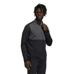 ADIDAS Gents Cold Rdy ¼ Zip Pullover Black -Cheap Footwear Store P GU5113ADIGENTSCOLDRDYZIPPULLOVERBLACK 2 L