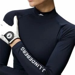 J.Lindeberg Ladies Asa Soft Compression Top Navy -Cheap Footwear Store P GWJT08080JLLADIESASASOFTCOMPTOPNAVY6855 3 L