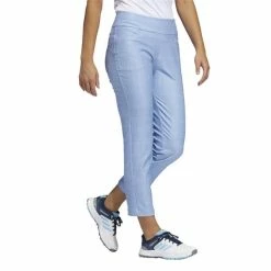 ADIDAS Ladies Ultimate365 Print Primegreen Ankle Pants Ambient Sky - White -Cheap Footwear Store P H11055ADIDASPANTSAMBIENTSKYWHITELADIES 3 L