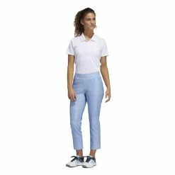 ADIDAS Ladies Ultimate365 Print Primegreen Ankle Pants Ambient Sky - White -Cheap Footwear Store P H11055ADIDASPANTSAMBIENTSKYWHITELADIES 4 L