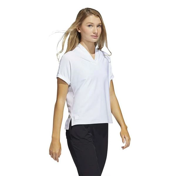 ADIDAS Ladies Go-To Polo Shirt White 6 ADIDAS Ladies Go-To Polo Shirt White - Image 4