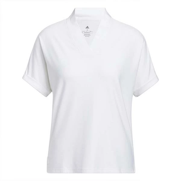 ADIDAS Ladies Go-To Polo Shirt White 3 ADIDAS Ladies Go-To Polo Shirt White