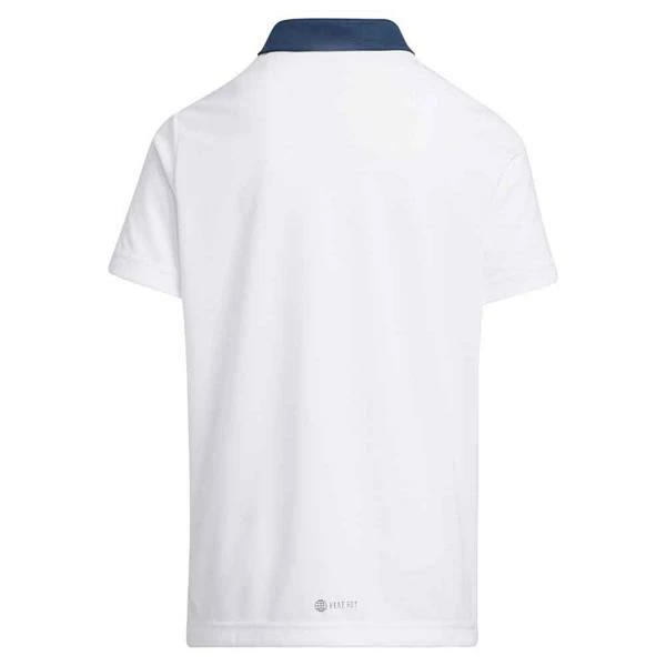 ADIDAS Junior - Boys Heat.Rdy Primeblue Polo Shirt Crew Navy - Blue Rush - White 4 ADIDAS Junior - Boys Heat.Rdy Primeblue Polo Shirt Crew Navy - Blue Rush - White - Image 2