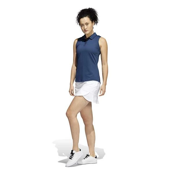 ADIDAS Ladies Primeblue Sleeveless Polo Shirt Crew Navy 7 ADIDAS Ladies Primeblue Sleeveless Polo Shirt Crew Navy - Image 5