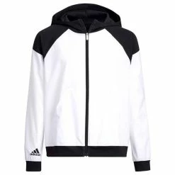 ADIDAS Junior - Girls Anorak Jacket Black - White