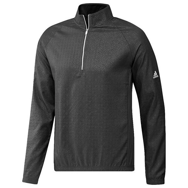 ADIDAS Gents Deboss Primegreen ¼ Zip Pullover Black 3 ADIDAS Gents Deboss Primegreen ¼ Zip Pullover Black