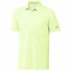 ADIDAS Gents Primeblue Abstract Print Polo Shirt White - Pulse Lime