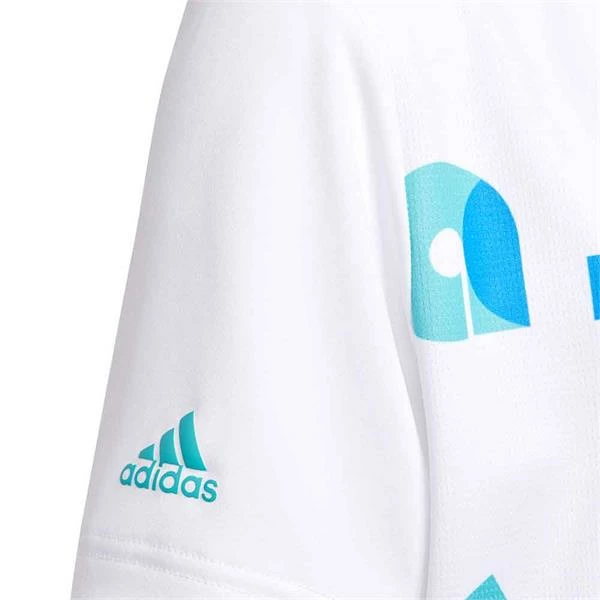 ADIDAS Junior - Boys Graphic Polo Shirt Semi Mint Rush - Blue Rush - White 5 ADIDAS Junior - Boys Graphic Polo Shirt Semi Mint Rush - Blue Rush - White - Image 3