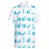 ADIDAS Junior - Boys Graphic Polo Shirt Semi Mint Rush - Blue Rush - White -Cheap Footwear Store P HC0250ADIDASSHIRTMINTBLUERUSHWHITEBOYS L
