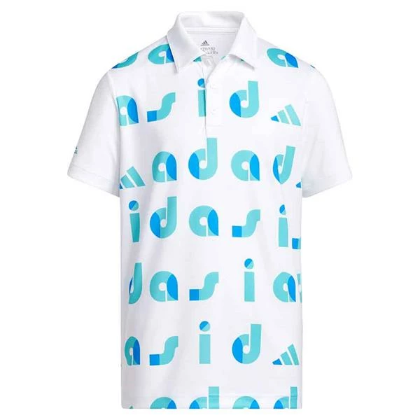 ADIDAS Junior - Boys Graphic Polo Shirt Semi Mint Rush - Blue Rush - White 3 ADIDAS Junior - Boys Graphic Polo Shirt Semi Mint Rush - Blue Rush - White