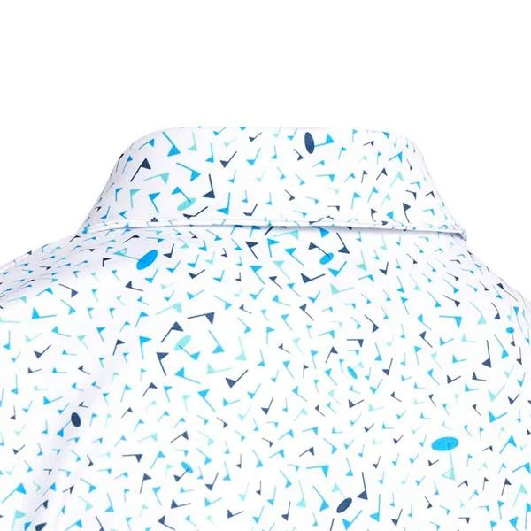 ADIDAS Junior - Boys Flag Print Polo Shirt Blue Rush 7 ADIDAS Junior - Boys Flag Print Polo Shirt Blue Rush - Image 5