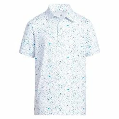 ADIDAS Junior - Boys Flag Print Polo Shirt Blue Rush