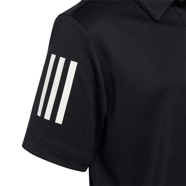 ADIDAS Junior - Boys 3-Stripe Polo Shirt Black 6 ADIDAS Junior - Boys 3-Stripe Polo Shirt Black - Image 4