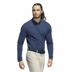 ADIDAS Gents Go-To Long Sleeve Henley Polo Shirt Crew Navy -Cheap Footwear Store P HF6613ADIDASSHIRTCREWNAVYGENTS 3 L