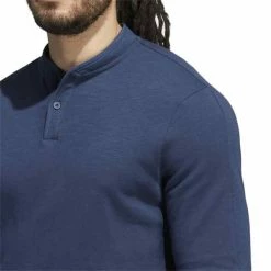 ADIDAS Gents Go-To Long Sleeve Henley Polo Shirt Crew Navy -Cheap Footwear Store P HF6613ADIDASSHIRTCREWNAVYGENTS 4 L