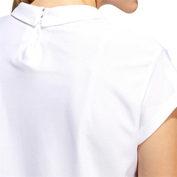 ADIDAS Ladies Sport Performance Jacquard Polo Shirt White 8 ADIDAS Ladies Sport Performance Jacquard Polo Shirt White - Image 6