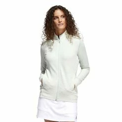 ADIDAS Ladies Textured Full Zip Jacket Linen Green -Cheap Footwear Store P HI1752ADIDASJACKETLINENGREENLADIES 1 L