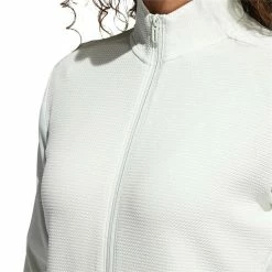 ADIDAS Ladies Textured Full Zip Jacket Linen Green -Cheap Footwear Store P HI1752ADIDASJACKETLINENGREENLADIES 4 L