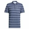 ADIDAS Gents 2-Colour Stripe Primegreen Polo Shirt Crew Navy - White