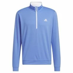 ADIDAS Gents Primegreen ¼ Zip Sweatshirt Blue Fusion