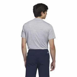 ADIDAS Gents Textured Stripe Polo Shirt Grey Three - White -Cheap Footwear Store P HR9068ADIDASSHIRTGREYTHREEWHITEGENTS 2 L