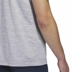 ADIDAS Gents Textured Stripe Polo Shirt Grey Three - White -Cheap Footwear Store P HR9068ADIDASSHIRTGREYTHREEWHITEGENTS 5 L