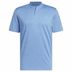 ADIDAS Gents Textured Stripe Polo Shirt Blue Fusion - Preloved Blue