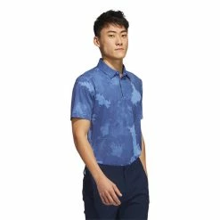 ADIDAS Gents Flower Mesh Polo Shirt Blue Fusion - Collegiate Navy -Cheap Footwear Store P HS1128ADIDASSHIRTBLUEFUSIONCOLLEGIATENAVYGENTS 3 L