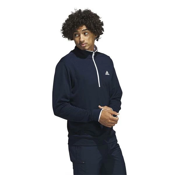 ADIDAS Gents Primegreen ¼ Zip Sweatshirt Collegiate Navy - White 6 ADIDAS Gents Primegreen ¼ Zip Sweatshirt Collegiate Navy - White - Image 4