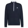 ADIDAS Gents Primegreen ¼ Zip Sweatshirt Collegiate Navy - White