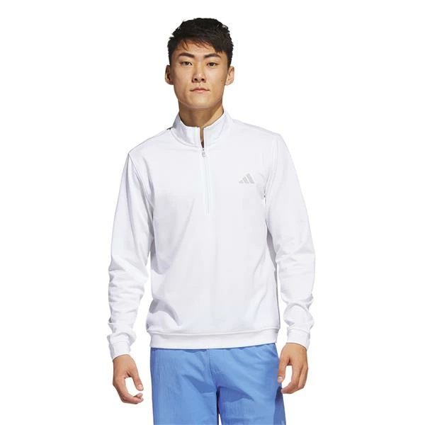 ADIDAS Gents Elevated ¼ Zip Pullover White 5 ADIDAS Gents Elevated ¼ Zip Pullover White - Image 3