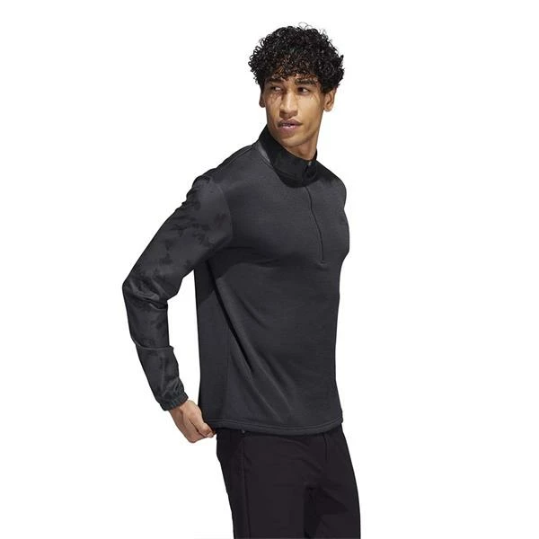 ADIDAS Gents Splatter-Print ¼ Zip Sweatshirt Black - Carbon 6 ADIDAS Gents Splatter-Print ¼ Zip Sweatshirt Black - Carbon - Image 4