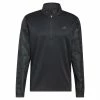 ADIDAS Gents Splatter-Print ¼ Zip Sweatshirt Black - Carbon