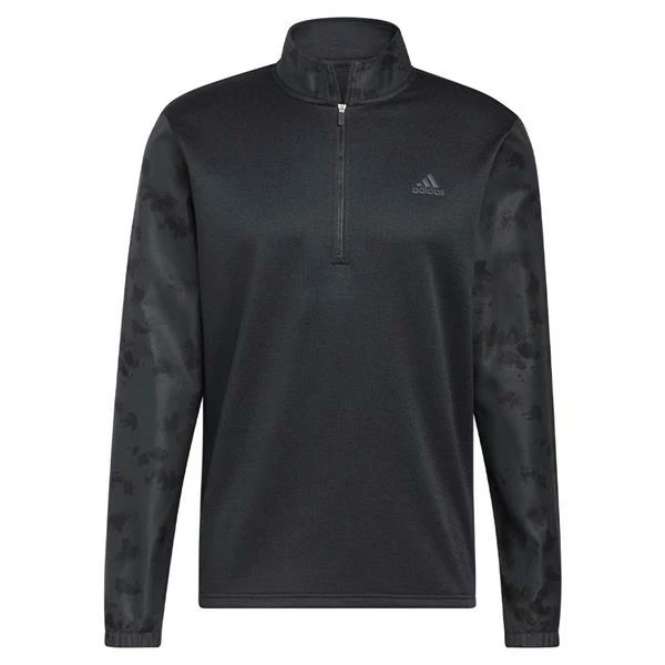ADIDAS Gents Splatter-Print ¼ Zip Sweatshirt Black - Carbon 3 ADIDAS Gents Splatter-Print ¼ Zip Sweatshirt Black - Carbon